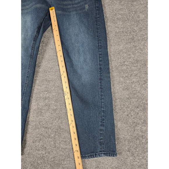 Stitches & Rivets Mens Blue Wash Slim Fit Jeans Size 32x30 Distressed Detail - Picture 5 of 8